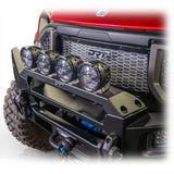 DRT Polaris Ranger XD 1500 2024+ Front Bumper Light Bracket Kit with lights installed Side view