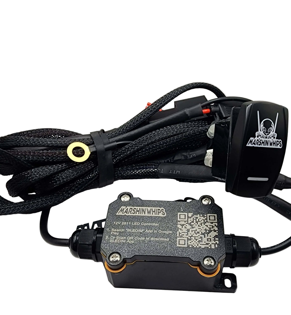 2811 RGB Wire Harness with Rocker Switch Marshin Whips