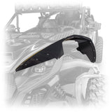 DRT 2024+ Maverick R front fender kit in high-impact ABS with aluminum brackets