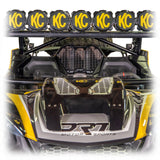 Panel positioned on Can-Am Maverick R intake opening