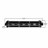 Ultra Slim Single Row 44.25" Light Bar by AJK Offroad Close Up of Specs