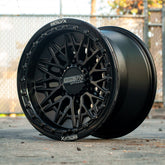 Alpha 6R UTV Beadlock Wheel (Satin Black/Gloss Black Ring) Metal FX Offroad