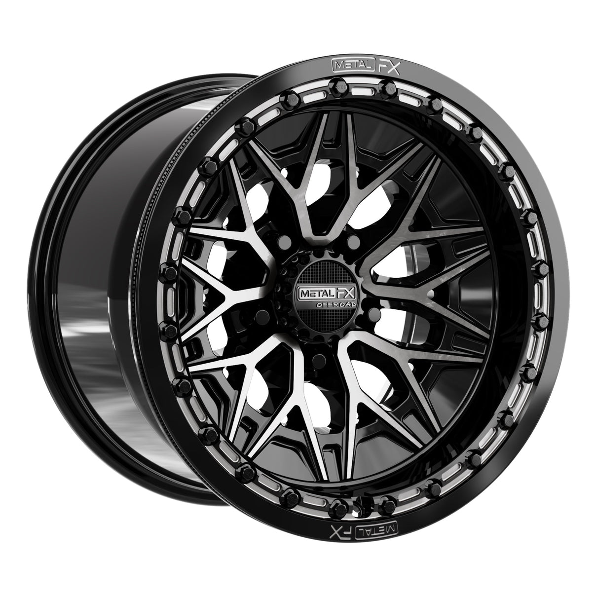 Alpha R UTV Beadlock Wheel (Gloss Black DDT Face) Metal FX Offroad