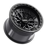 Alpha R UTV Beadlock Wheel (Satin Black/Gloss Black Ring) Metal FX Offroad