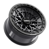 Alpha R UTV Beadlock Wheel (Satin Black/Gloss Black Ring) Metal FX Offroad