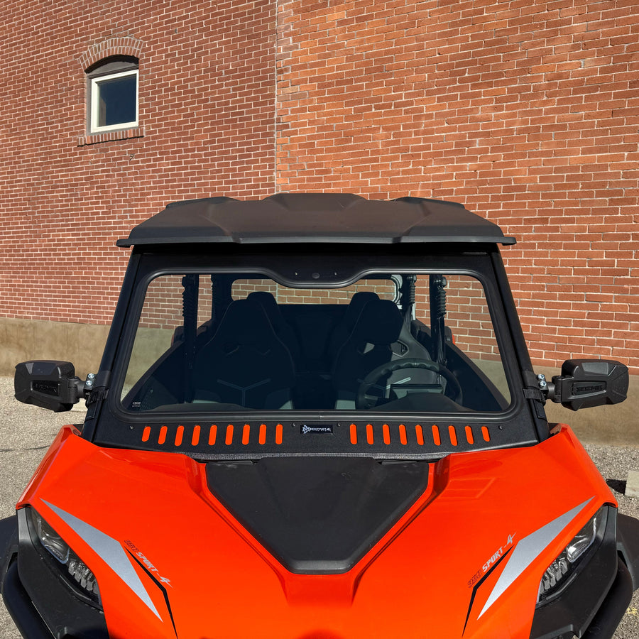CF Moto ZForce 950 Sport/Trail Vented Glass Windshield Bent Metal Off-Road
