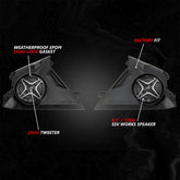 Can-Am Maverick R Front Dash 6.5" Speaker Panels SSV Works