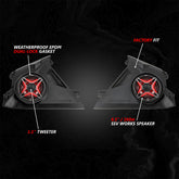 Can-Am Maverick R Front Dash 6.5" Speaker Panels SSV Works