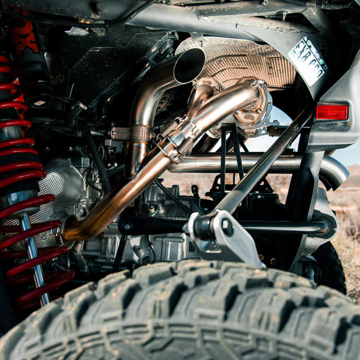 Can-Am Maverick R Sidepiece Valved Head Pipe Trinity Racing