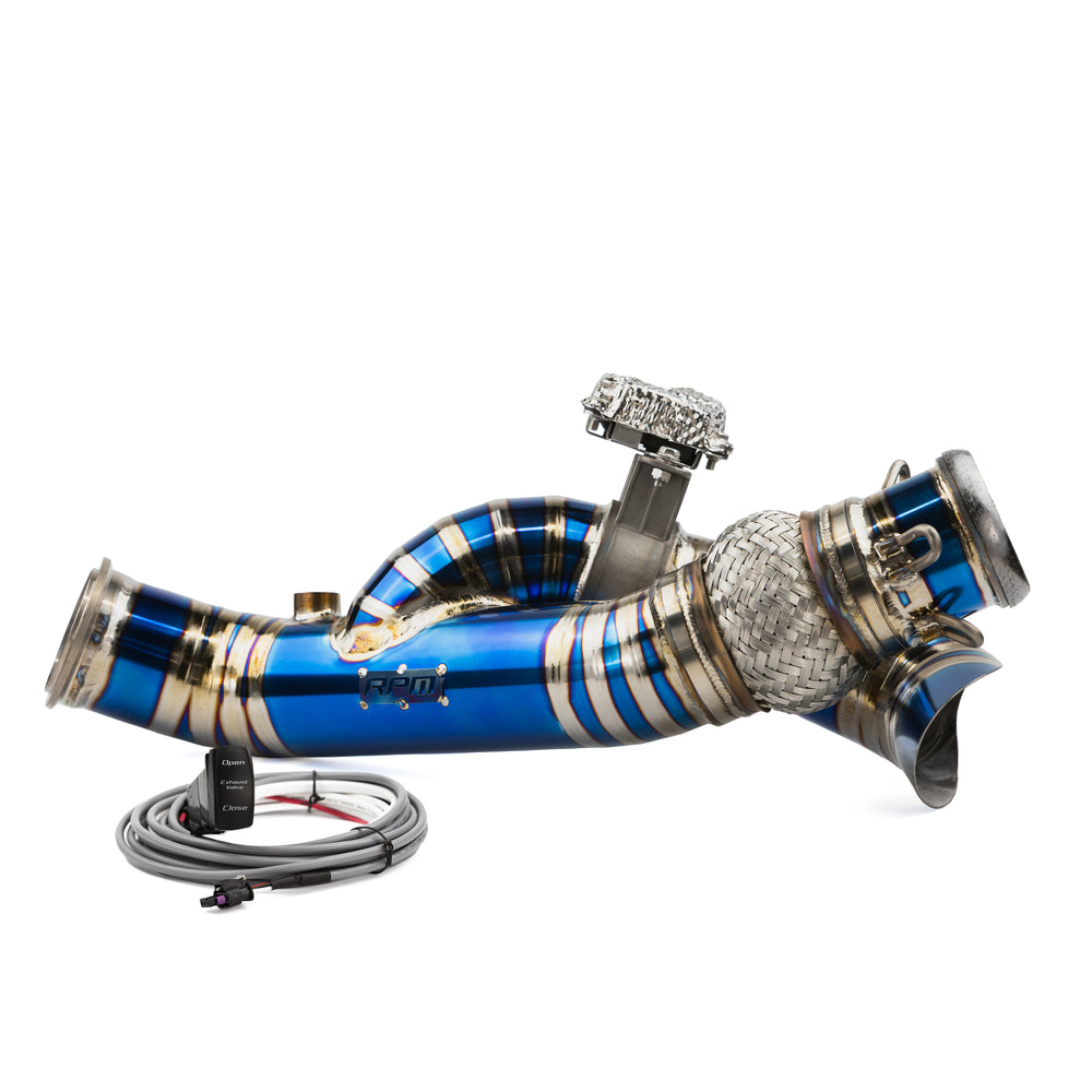 Can-Am Maverick R Titanium 3" Side Exit E-Valve Down Pipe Exhaust RPM Powersports 