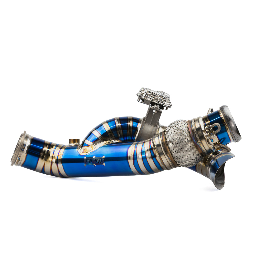 Can-Am Maverick R Titanium 3" Side Exit E-Valve Down Pipe Exhaust RPM Powersports 