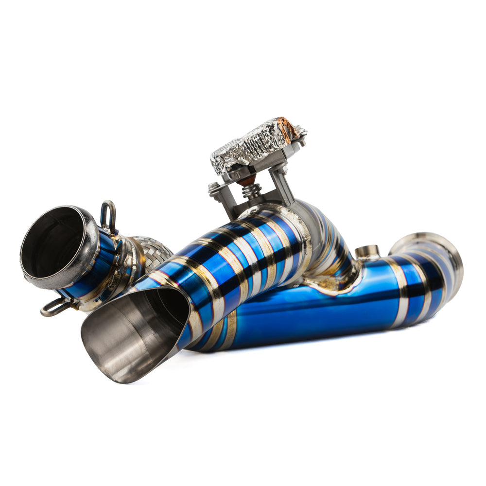 Can-Am Maverick R Titanium 3" Side Exit E-Valve Down Pipe Exhaust RPM Powersports 