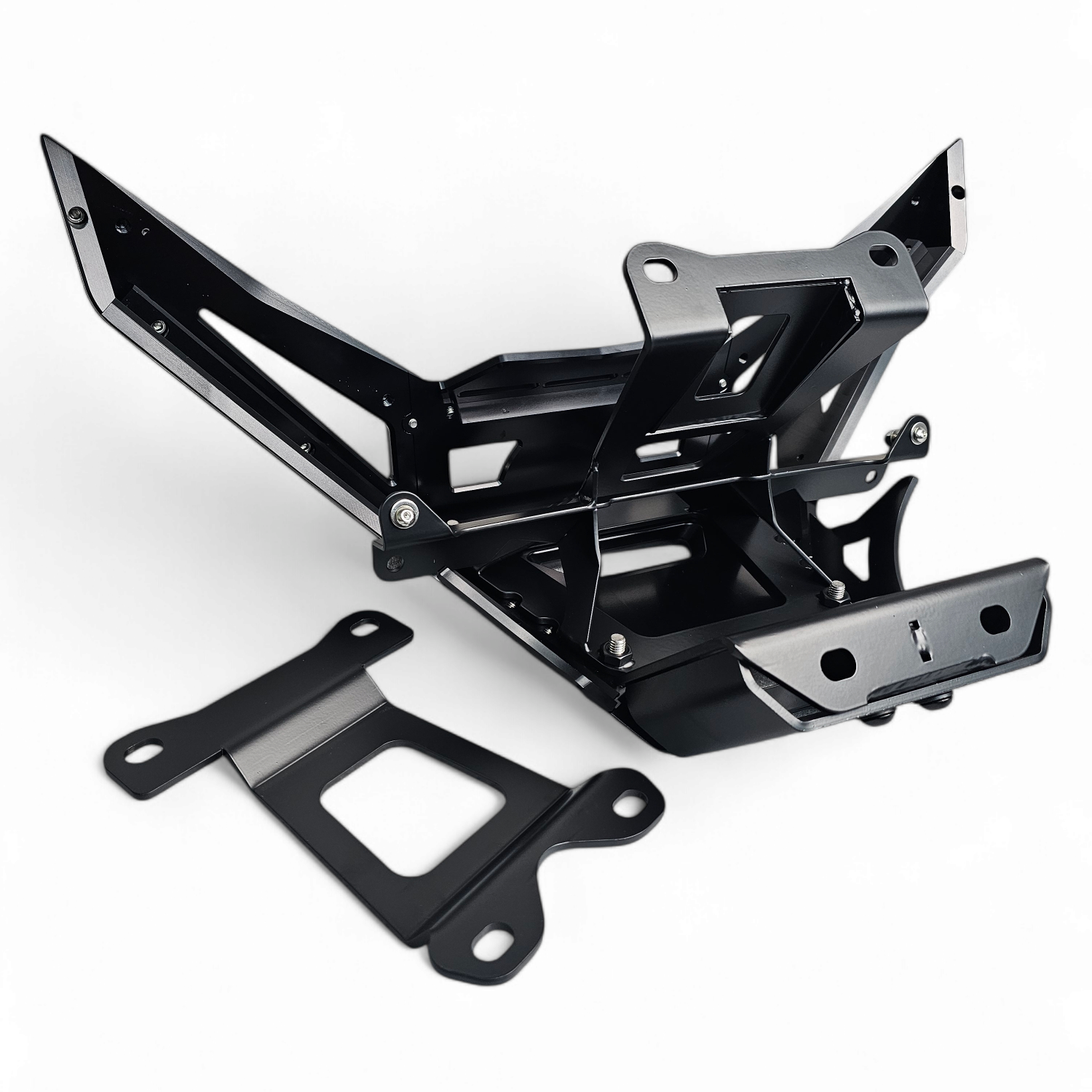 2017 to Current Can-Am X3 Maverick Machined Billet Front Winch Bumper (Black Anodize) with mounting bracket.