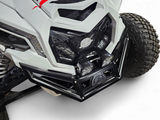 2017 to Current Can-Am X3 Maverick Machined Billet Front Winch Bumper (Black Anodize) with cube lights mounted.