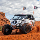 2017 to Current Can-Am X3 Maverick Machined Billet Front Winch Bumper (Clear Anodize) in off-road action in southern Utah.