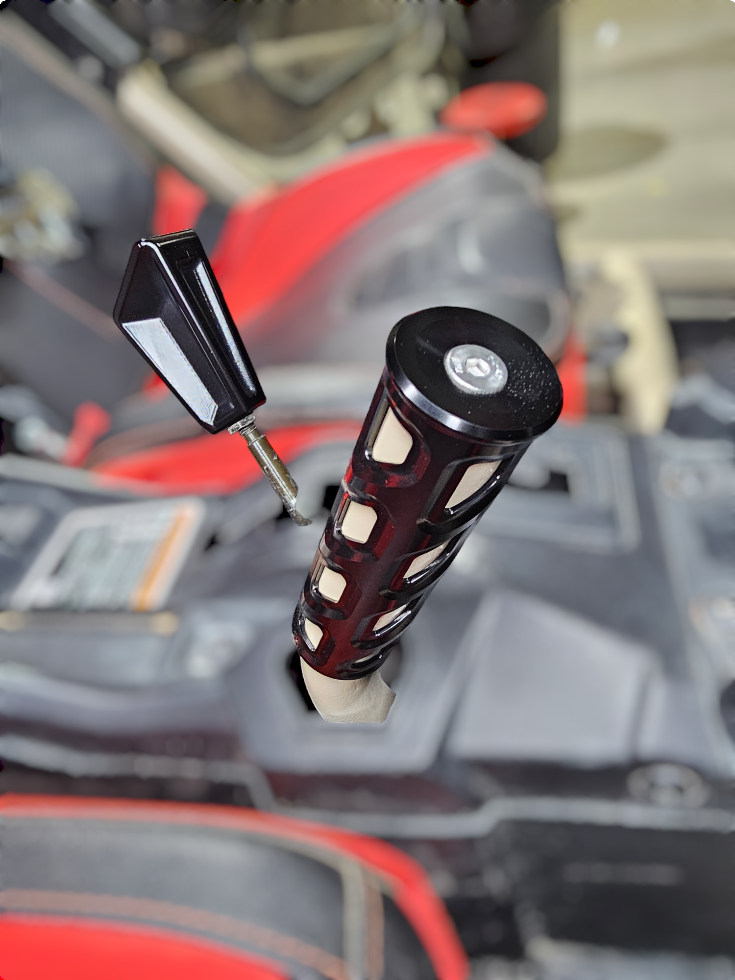 2017 to Current Can-Am X3 Maverick EOD Grab Handle Anodized Black Finish with ergonomic design and CNC cut details.