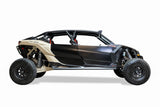 2017 to current Can Am X3 Maverick (4 Seat) Volt Series Rock Guards on a side-by-side vehicle showcasing off-road capabilities.