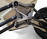 2017-2021 Can Am X3 Maverick EOD Radius Rod Plate with Tow Hook Gun Metal, enhancing suspension and protection.