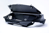 2017-2024 Can Am X3 Maverick Volt Series Baja Bed Box showing the lift lid and internal storage area for UTVs.