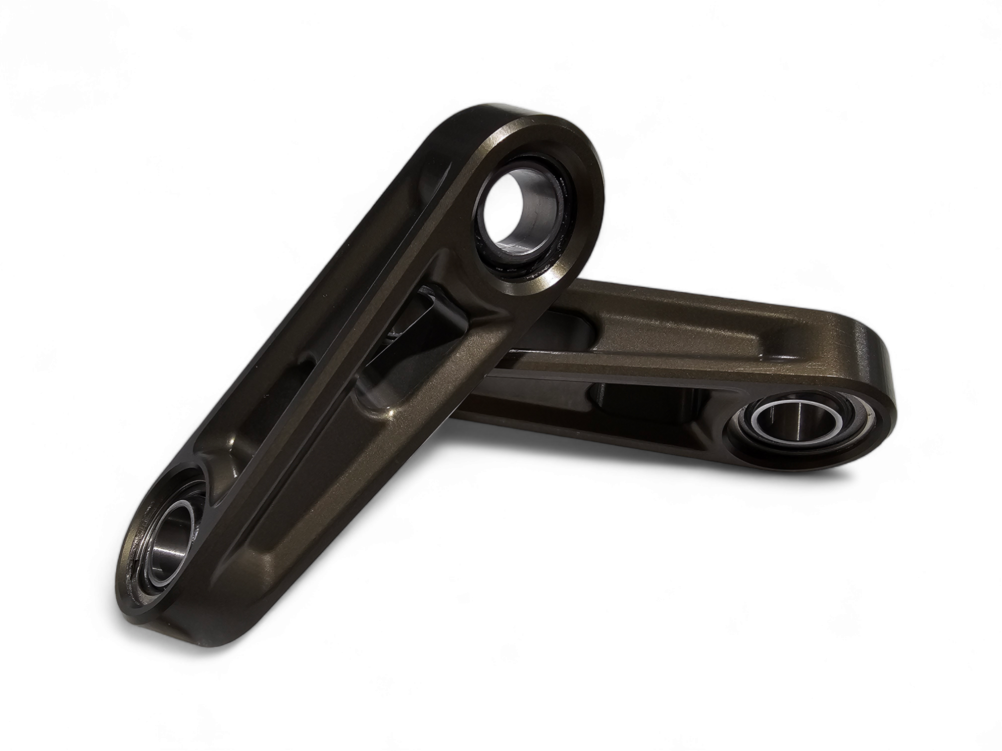 2017 to Current Can Am X3 Maverick Volt Front Sway Bar Links with Gunmetal Finish on a white background.