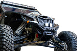 2017-2024 Can Am X3 Maverick Volt Series Winch Front Bumper showcasing durable design and LED light bar for off-road use.