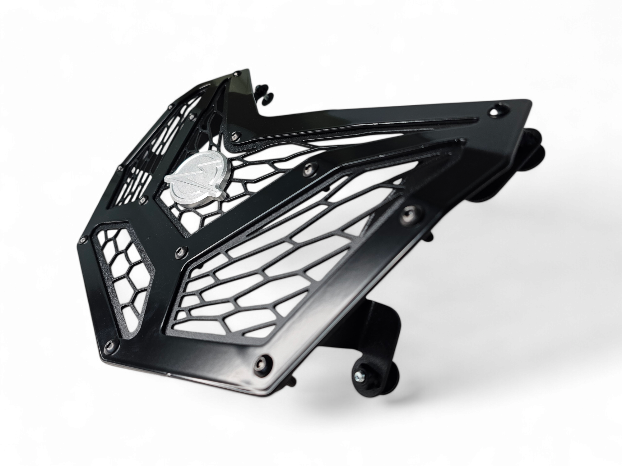 2017-2024 Can Am X3 Maverick Volt Series Sheet Metal Grille with black powder coat finish for off-road performance.