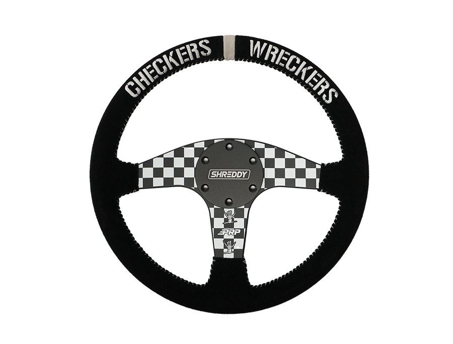 Checkered Flat Steering Wheel PRP