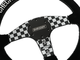 Checkered Flat Steering Wheel PRP