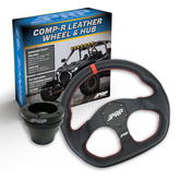 D-Shape Leather Steering Wheel Kit with Hub PRP