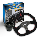 D-Shape Suede Steering Wheel Kit with Hub PRP