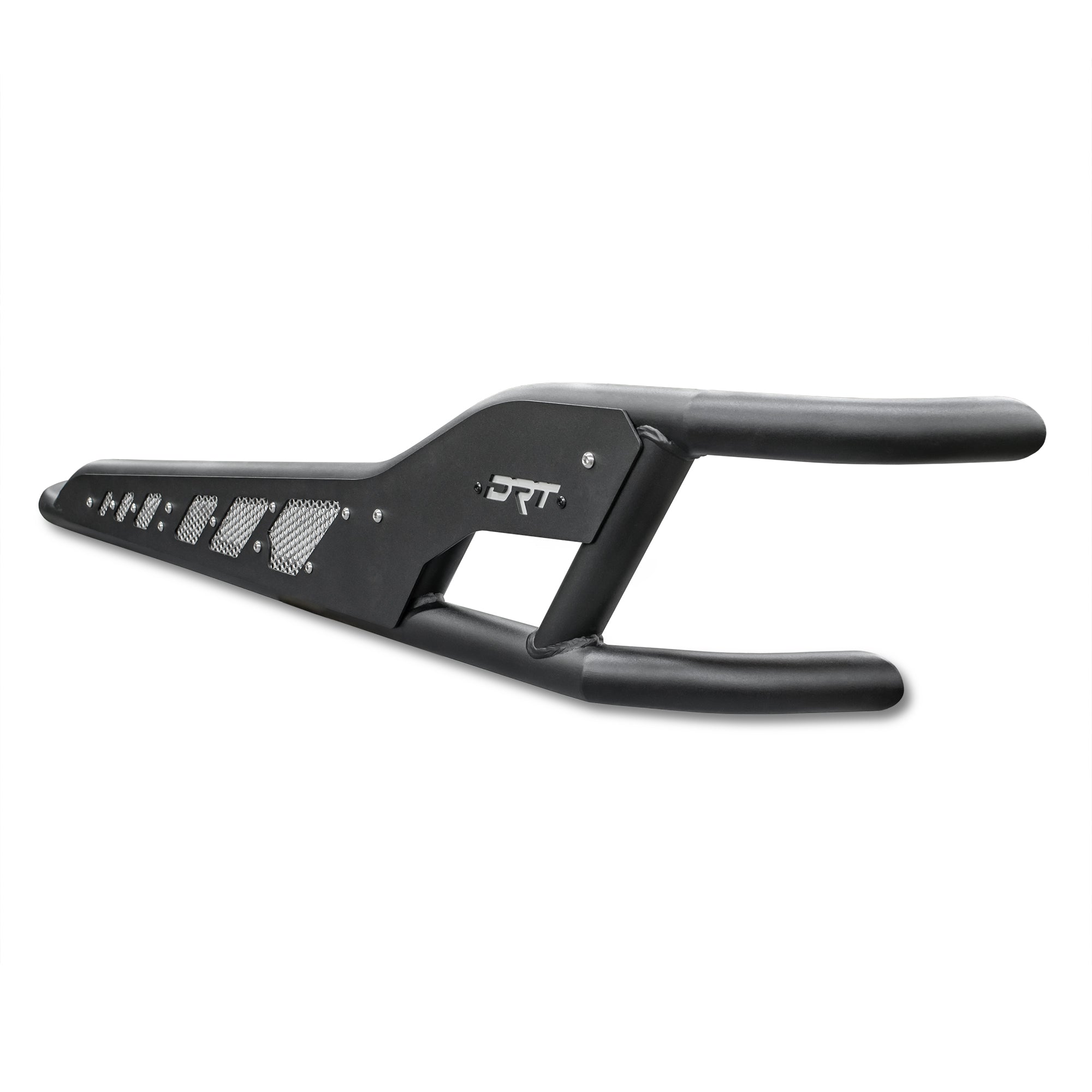 Close‑up of weld seams on black steel rock rail under X3 rocker panel