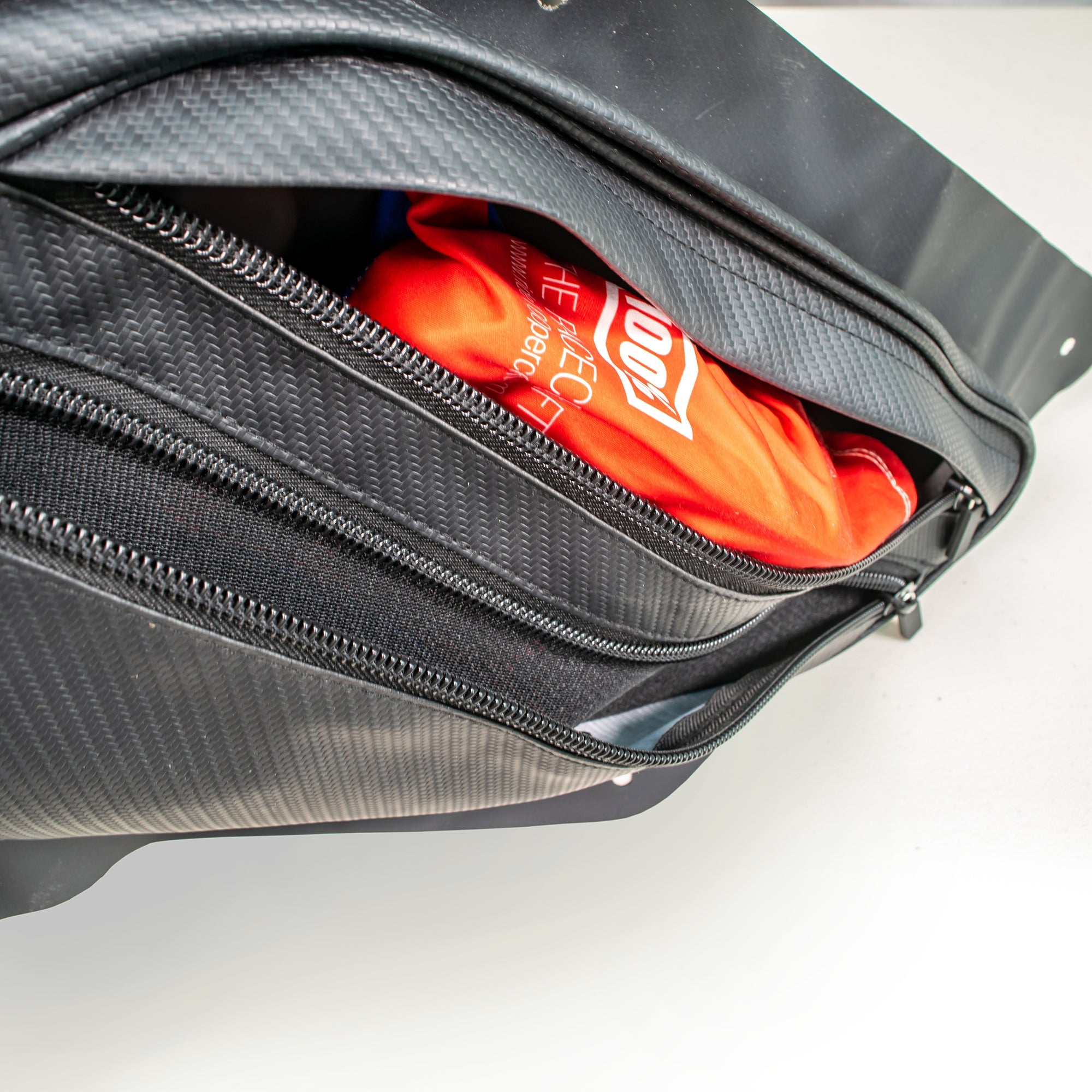 Product shot of front door pouches compatible with Polaris RZR Pro XP