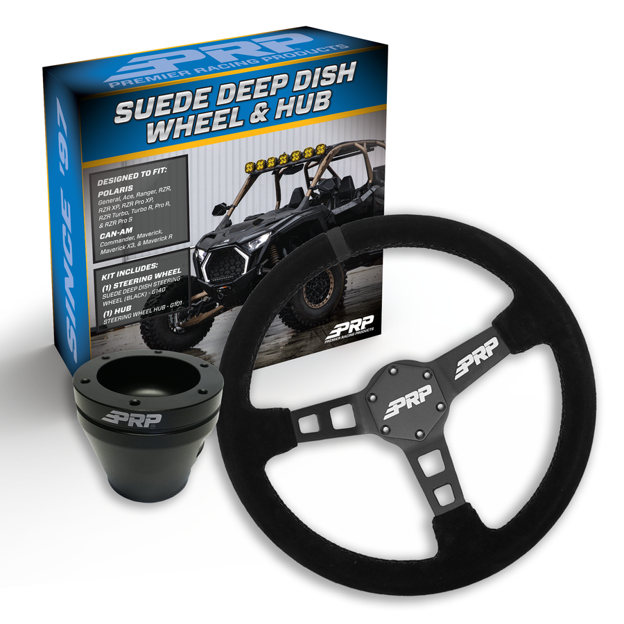 Deep Dish Suede Steering Wheel Kit with Hub PRP