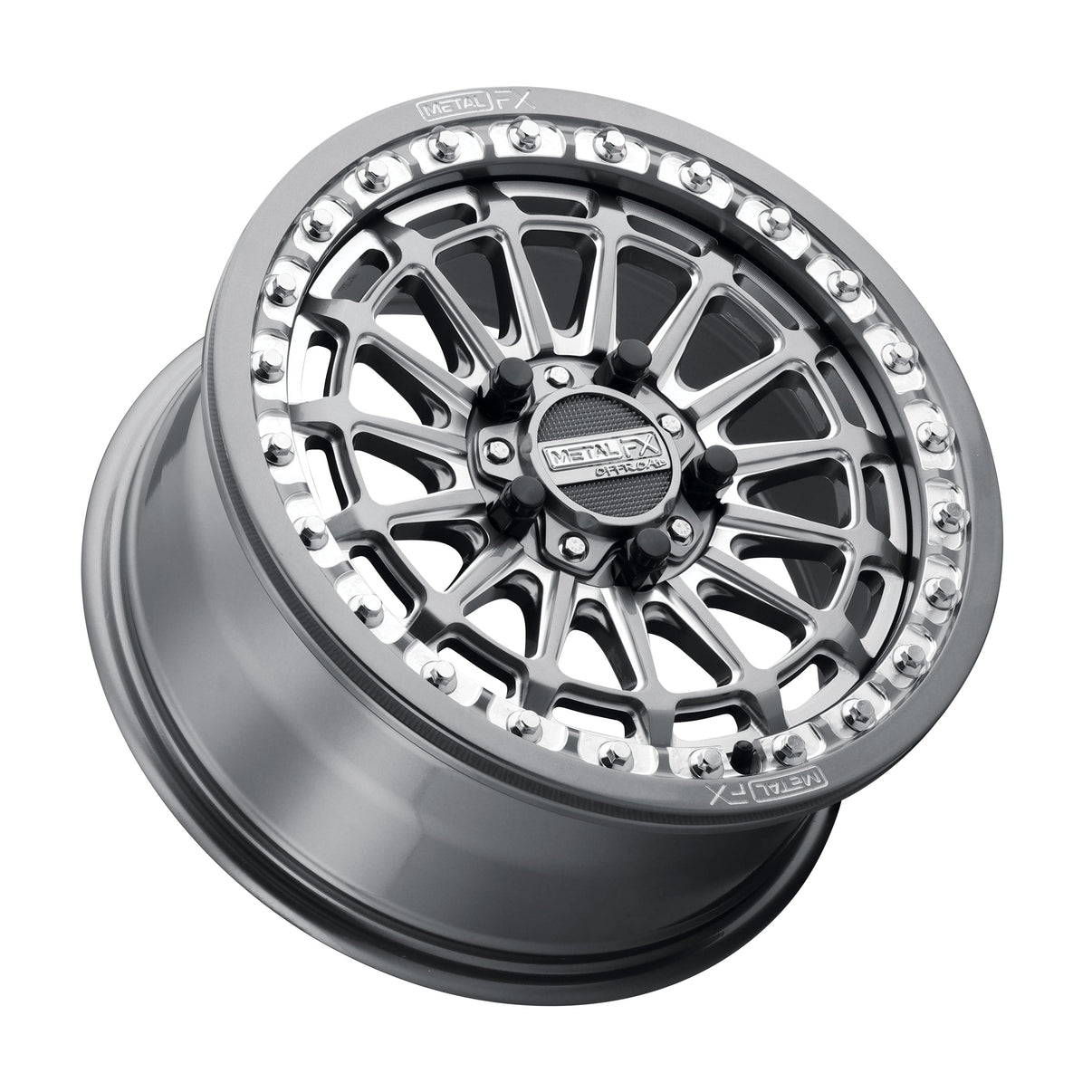 Delta R UTV Beadlock Wheel (Gunmetal Contrast Cut) Metal FX Offroad