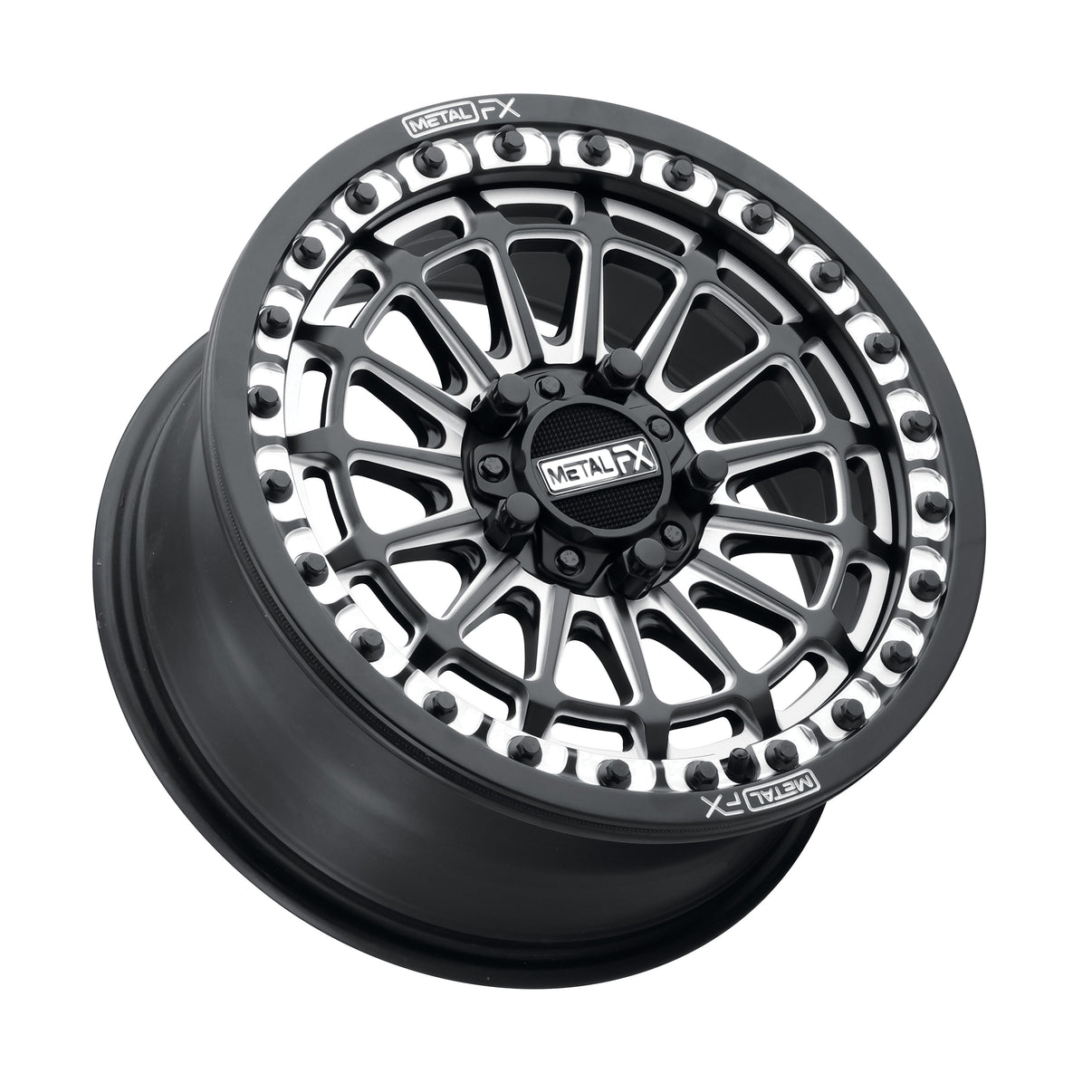 Delta R UTV Beadlock Wheel (Satin Black Contrast Cut) Metal FX Offroad