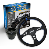 Flat Leather Steering Wheel Kit with Hub PRP