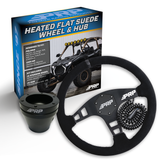 Heated Flat Suede Steering Wheel Kit with Hub PRP
