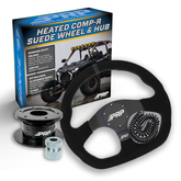 Heated Suede D-Shape Steering Wheel Kit with Quick Release Hub PRP