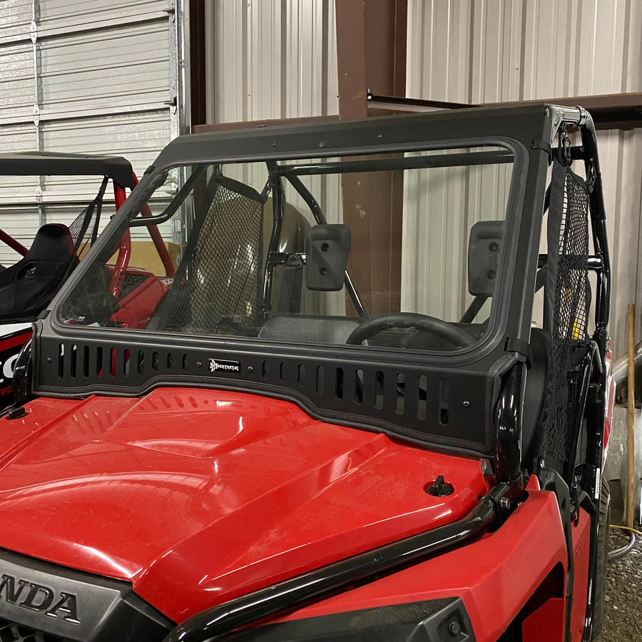 Honda Pioneer 500/520 Vented Glass Windshield Bent Metal Off-Road