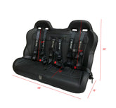 Kawasaki Teryx Rear Bench Seat with Harnesses UTVMA