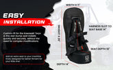 Kawasaki Teryx Rear Bump Seat with Harness UTVMA