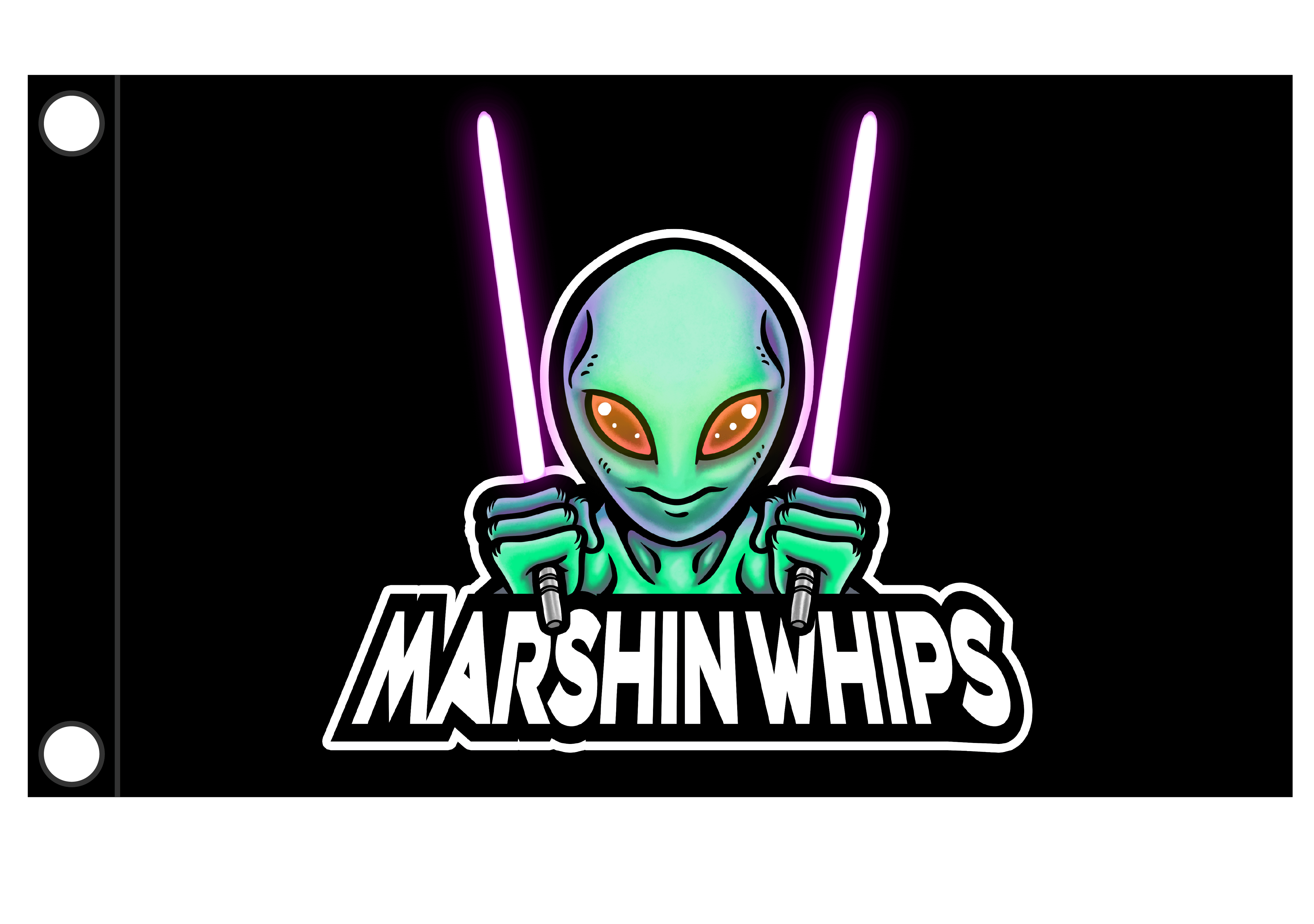 Marshin Whips Single Day Whip Flag | UTV Pros