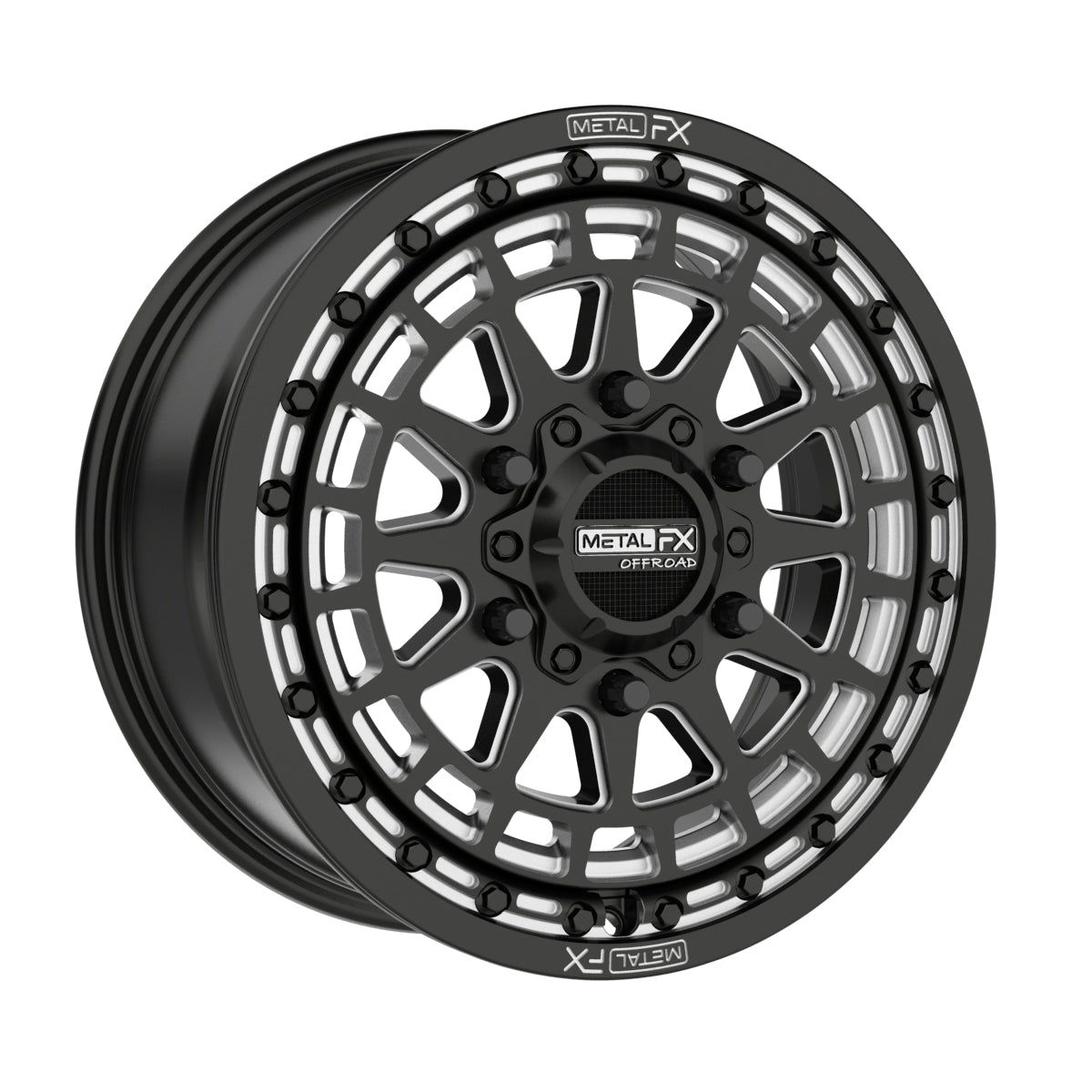 Outlaw 6R UTV Beadlock Wheel (Satin Black Contrast Cut) Metal FX Offroad