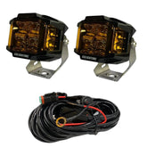 CB30 Amber Light Pod Bundle with Wiring Harness