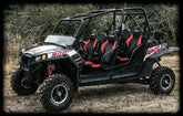 Polaris RZR 900 (2015-2024) Front & Rear Bump Seats with Harnesses UTVMA