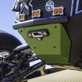 Polaris RZR Pro R/Pro S/Turbo R Single Tube Front Bumper with Winch Mount Green Skid Plate