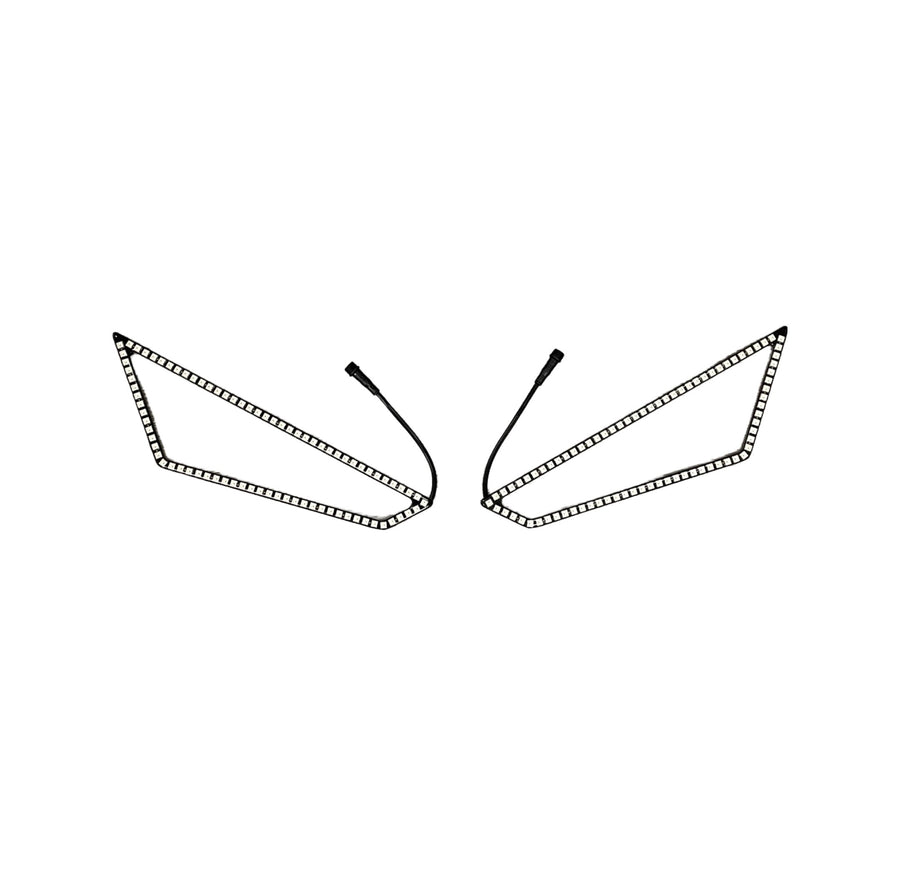 Polaris RZR Pro R / Pro XP / Turbo R 187 Style Halos Lights 5150 Whips