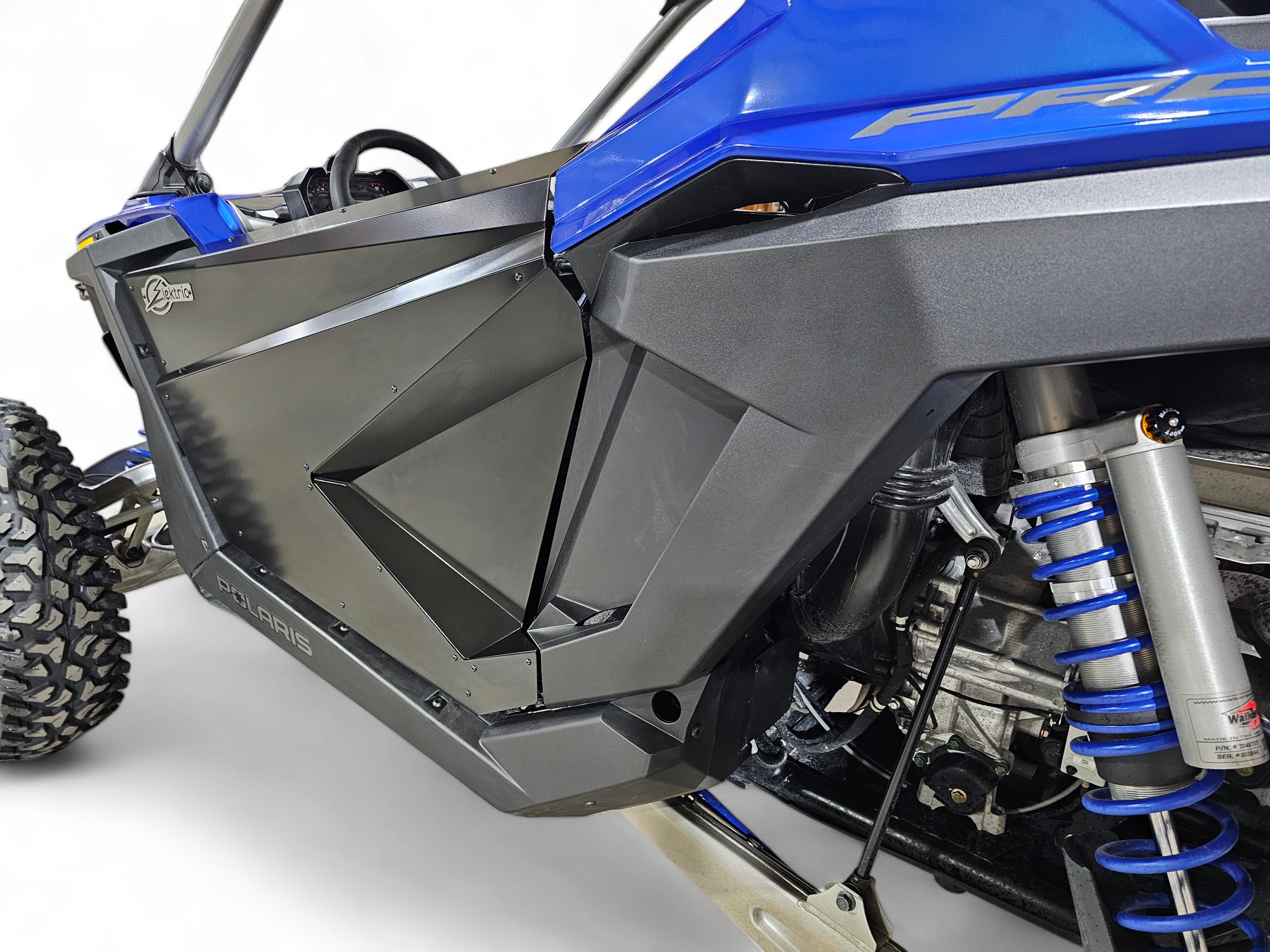 2020 to 2024 Polaris RZR Pro XP/Pro R/Turbo R Amp Door Skins (2 Seat) in satin black on UTV