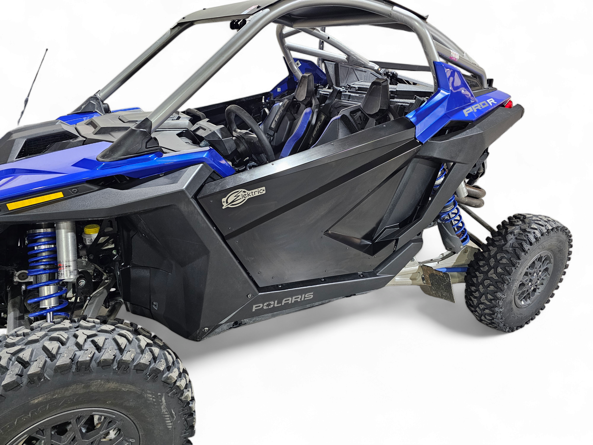 2020 to 2024 Polaris RZR Pro XP/Pro R/Turbo R Amp Door Skins (2 Seat) mounted on a UTV side-by-side vehicle