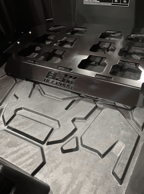 Polaris RZR PRO XP / Turbo R Packout Mount by AJK Offroad Right Side Close Up View of Empty Mount